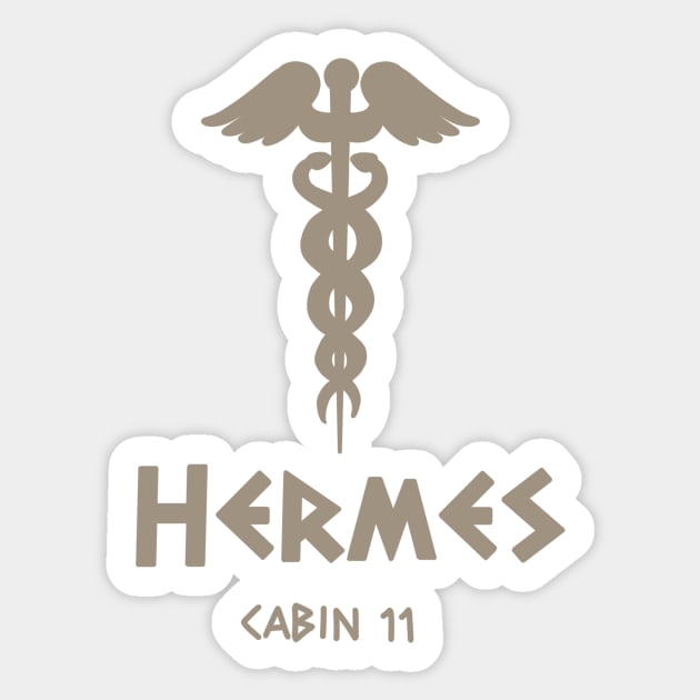 Hermes symbol cabin 11 - Percy Jackson - Sticker | TeePublic